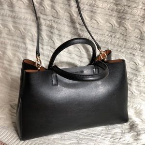 Banana Republic Black Leather Satchel (medium)